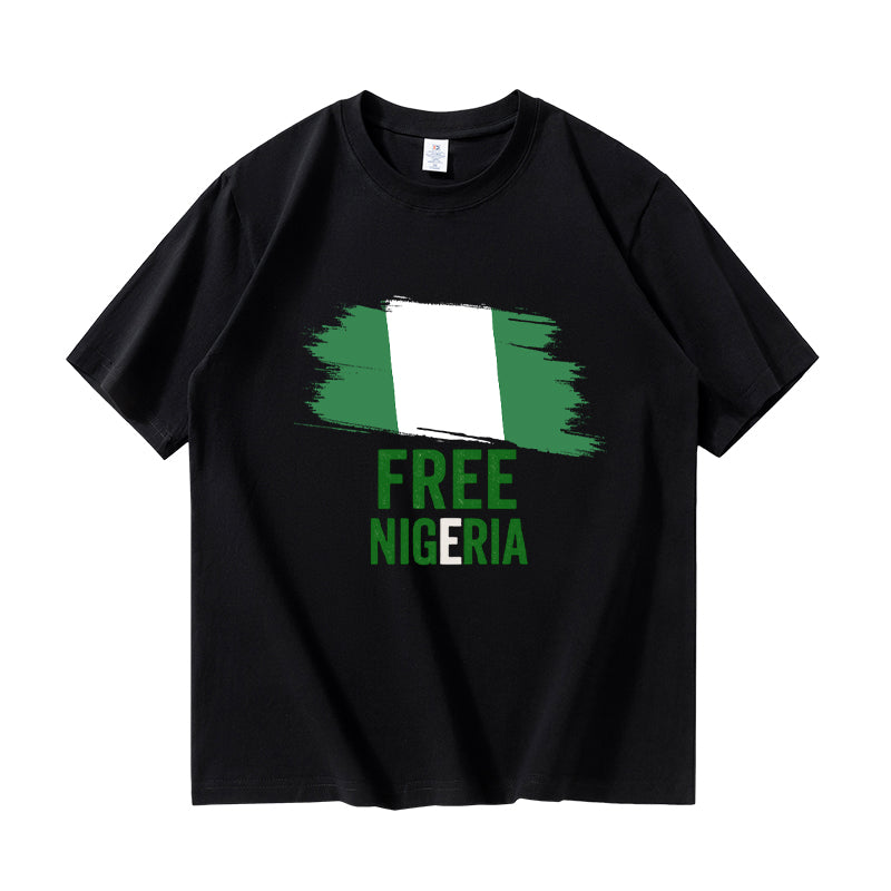 Nigeria Brush Flag Tee